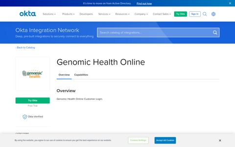 Genomic Health Online | Okta