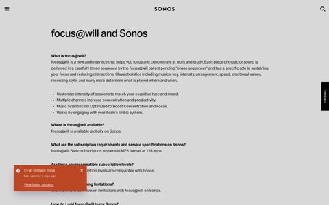 focus@will and Sonos | Sonos