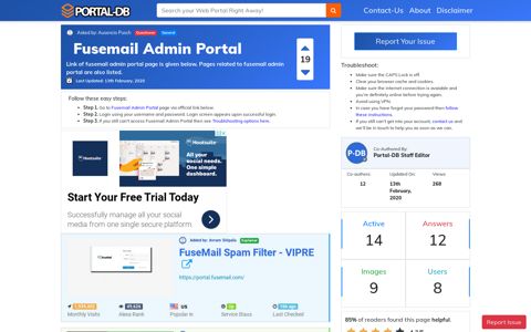 Fusemail Admin Portal