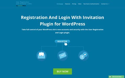 Registration And Login With Invitation Plugin for WordPress