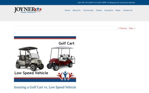 Insuring a Golf Cart vs. Low Speed Vehicle – Joyner Family ...