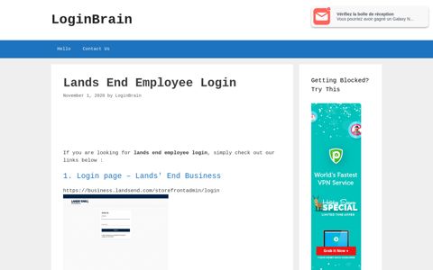 Lands End Employee - Login Page - Lands' End Business