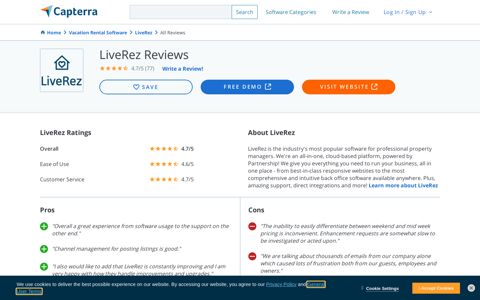 LiveRez Reviews 2020 - Capterra