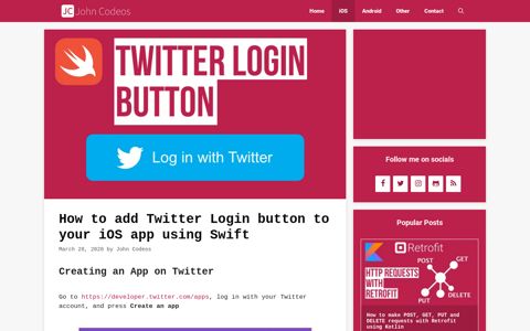 How to add Twitter Login button to your iOS app using Swift ...
