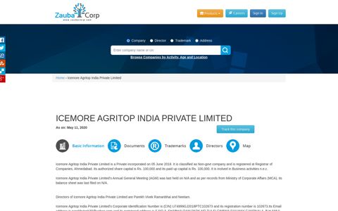 ICEMORE AGRITOP INDIA PRIVATE LIMITED - Company ...