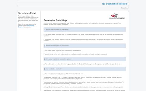 Secretaries Portal | UK Athletics