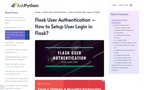 Flask User Authentication - How to Setup User Login in Flask ...