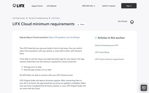 LIFX Cloud minimum requirements – LIFX Help Center