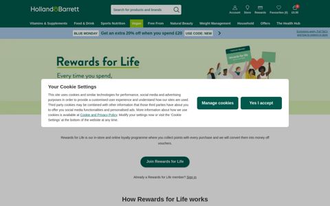 Rewards For Life | Sign Up & Start Saving | Holland & Barrett