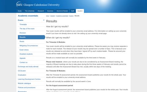 Results | GCU