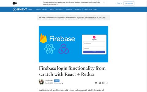 Firebase login functionality from scratch with React + Redux ...