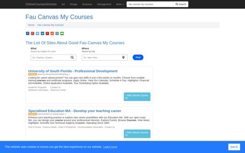 Fau Canvas My Courses - OnlineCoursesSchools.com
