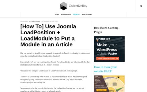 Joomla LoadPosition + LoadModule: Put a Module in an Article