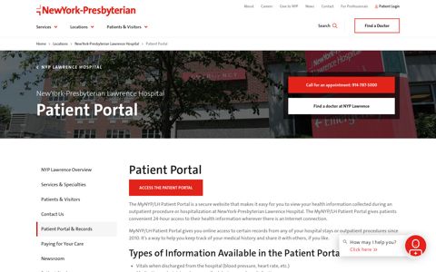 Patient Portal | NewYork-Presbyterian Lawrence Hospital