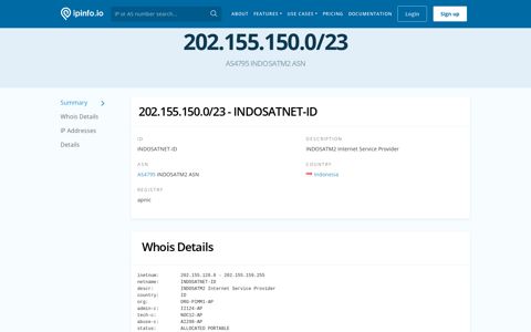 202.155.150.0/23 Netblock Details - INDOSATM2 Internet ...