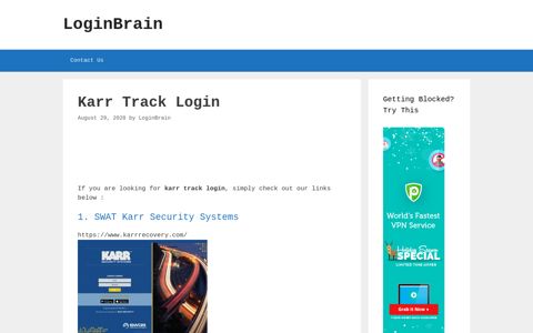 karr track login - LoginBrain
