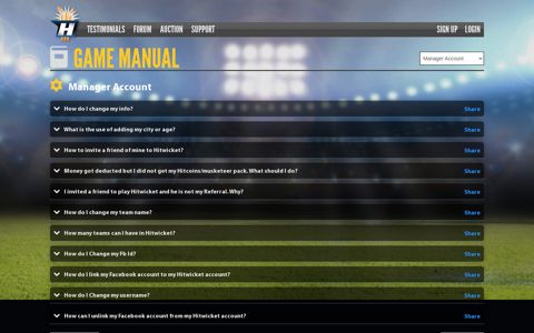 Game Manual | Play Online Cricket Manager Game | Hitwicket