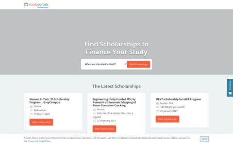 ScholarshipPortal: Find Scholarships to Finance Your Study