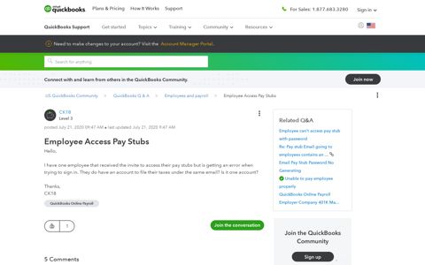 Employee Access Pay Stubs - QuickBooks - Intuit