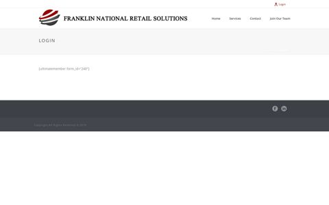 Login - Franklin National Retail Solutions Inc.