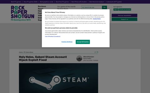 Holy Holes, Gaben! Steam Account Hijack Exploit Fixed | Rock ...