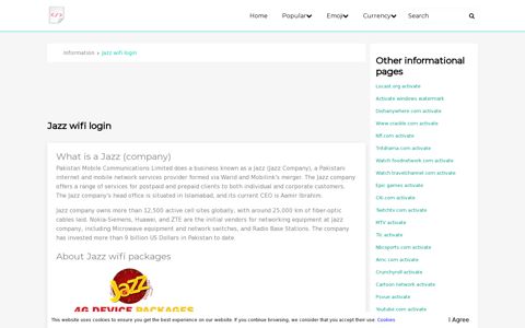 Jazz wifi login - Detailed information with photos, tips ...