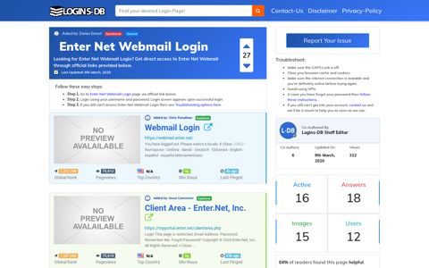 Enter Net Webmail Login - Logins-DB