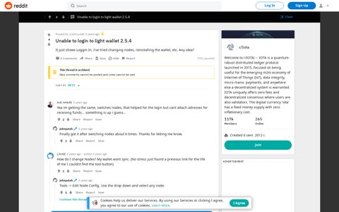 Unable to login to light wallet 2.5.4 : Iota - Reddit