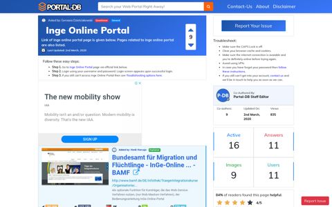 Inge Online Portal - Portal-DB.live
