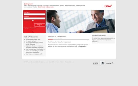 GAPdynamics Client Portal Login - GBW - GAPbuster Worldwide