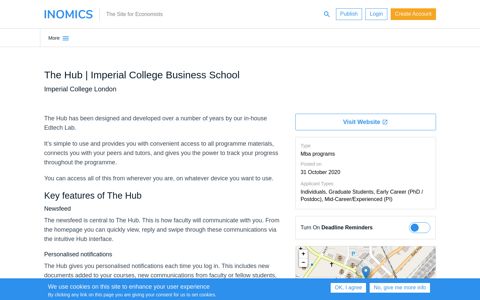 The Hub | Imperial College Business School | INOMICS