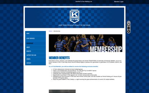 Membership - Kentucky K Club - ClubExpress