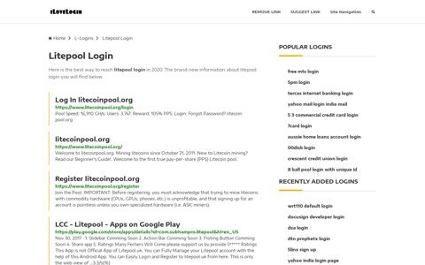 Litepool Login ❤️ One Click Access - iLoveLogin