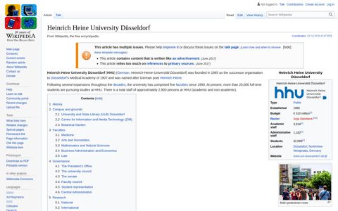 Heinrich Heine University Düsseldorf - Wikipedia