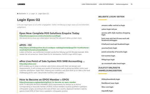 Login Epos O2 | Allgemeine Informationen zur Anmeldung