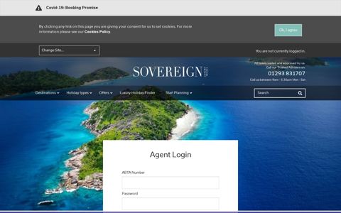 Agent Login for Sovereign Luxury Travel