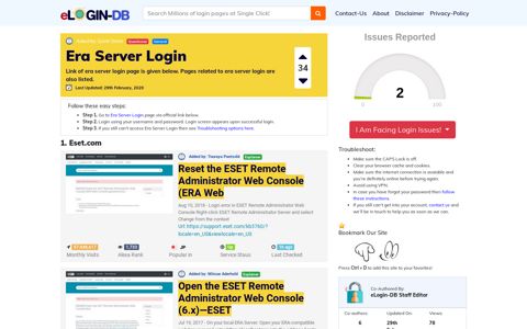 Era Server Login - A database full of login pages from all over ...