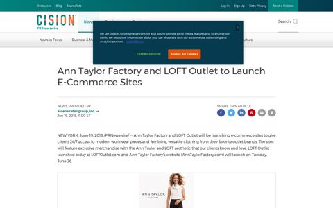 Ann Taylor Factory and LOFT Outlet to Launch E-Commerce ...