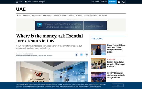 Where is the money, ask Exential forex scam victims | Uae ...