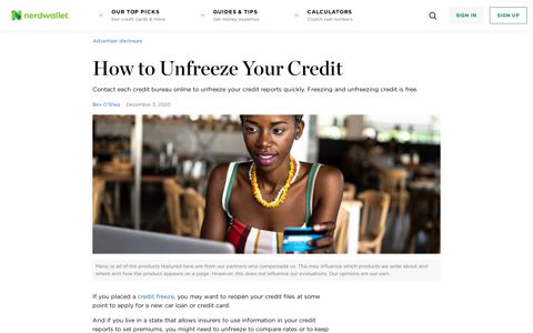 How to Unfreeze Your Credit - NerdWallet