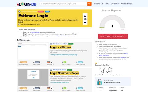 Estimme Login - A database full of login pages from all over ...
