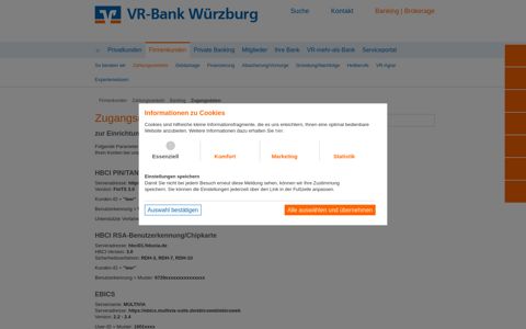 Zugangsdaten - VR-Bank Würzburg