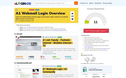 A1 Webmail Login Overview