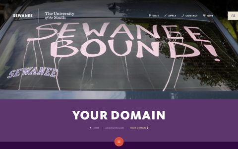 Your Domain | The University of the South - Sewanee