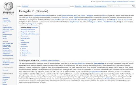 Freitag der 13. (Filmreihe) – Wikipedia