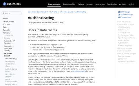 Authenticating | Kubernetes