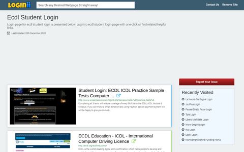 Ecdl Student Login - Loginii.com
