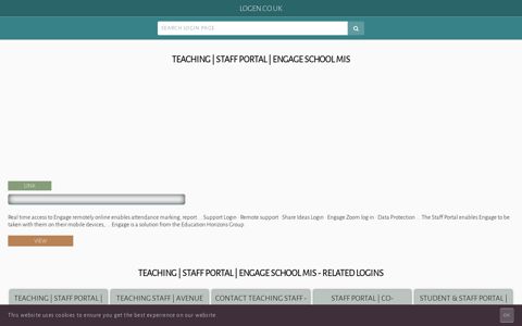 Teaching | Staff Portal | Engage School MIS - United Kingdom Login ...