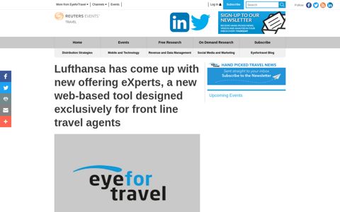Lufthansa has come up with new offering eXperts, a new web ...