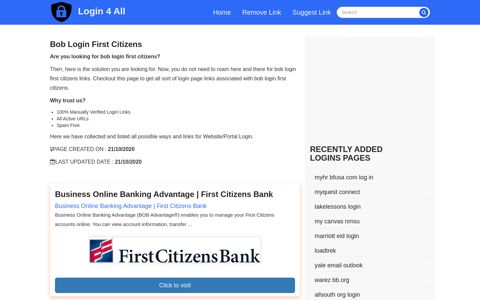bob login first citizens - Official Login Page [100% Verified]